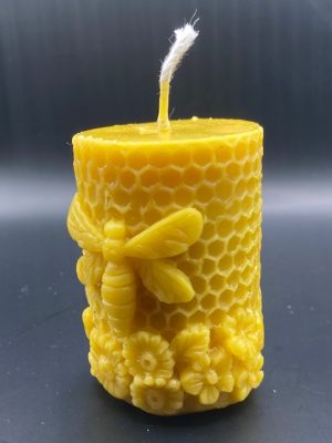 474 - Cylindre Abeille petites alveole fleur Cylindre Abeille petites alvéoles