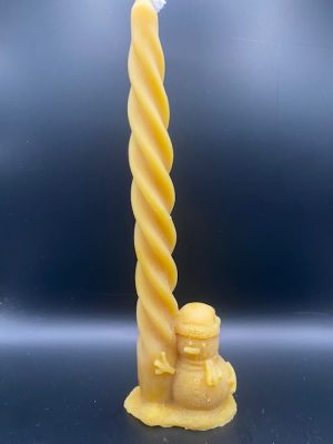 CIERGE TORSADE bonhomme neige